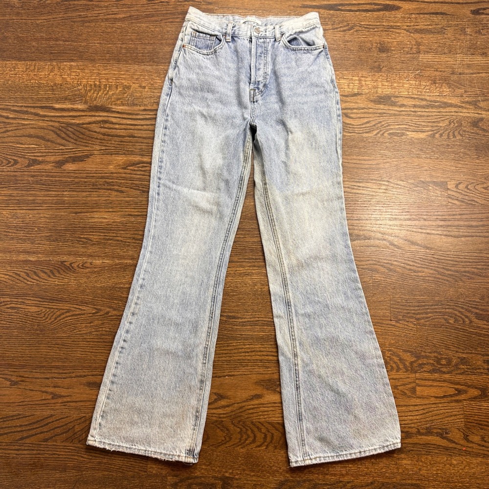 PacSun High Rise Bootcut Jeans Womens 28 Light Wash Button Fly Y2K